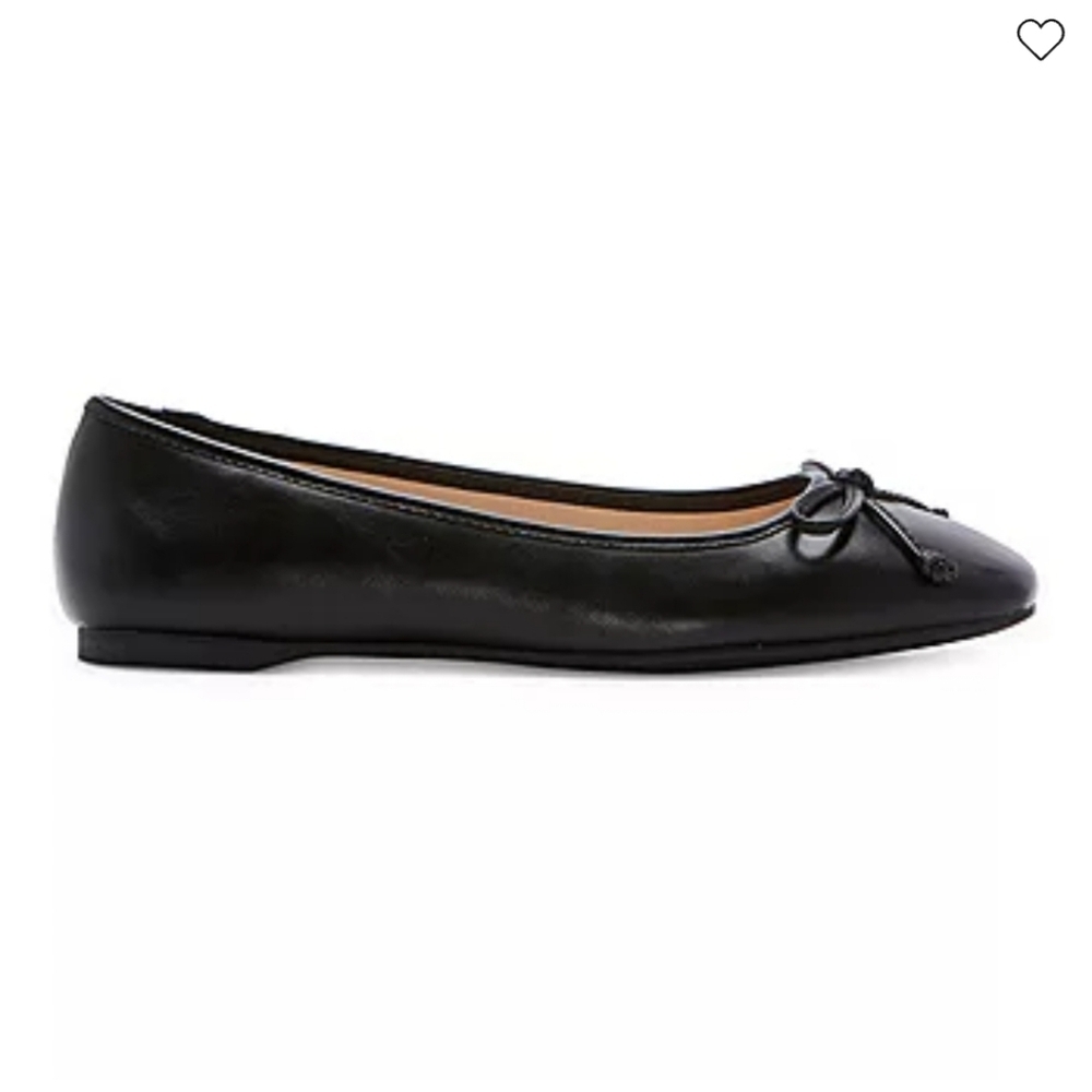Black Women's Flats Squatre Toe - Picture 3 of 8